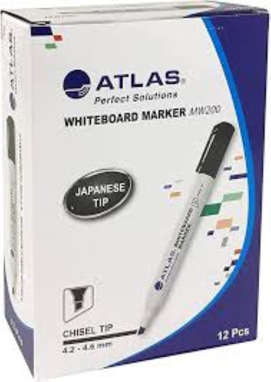 Atlas White Board Marker Chisel DZ=12EA GN AS-MW200-GN
